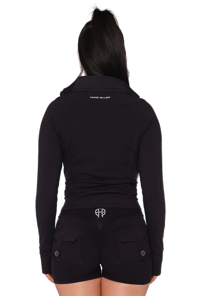 Hope Elliot™ BBL Jacket - Zip-Up Long Sleeve Yoga Top with Thumb Holes