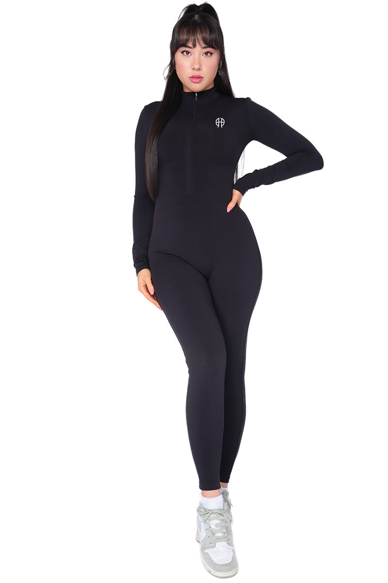 Hope Elliot™ Slim Zip Yoga Jumpsuit High Stretch Onesie