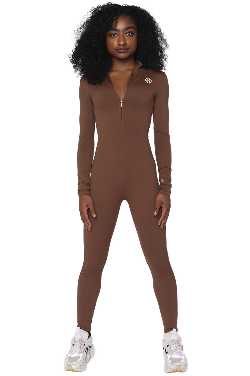 Hope Elliot™ Slim Zip Yoga Jumpsuit High Stretch Onesie