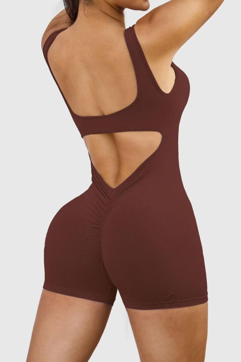 Hope Elliot™ High Stretch Backless Playsuit Versatile Activewear